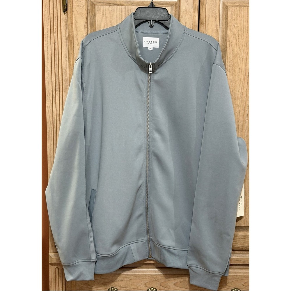 Five Four Los Angeles Full Zip Up Jacket Men's Size 2XL Light Blue Minimalist